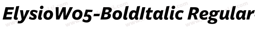 ElysioW05-BoldItalic Regular字体转换
